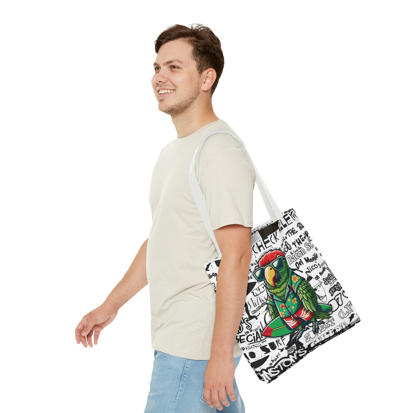 OB Surf Parrot Graffiti Tote Bag