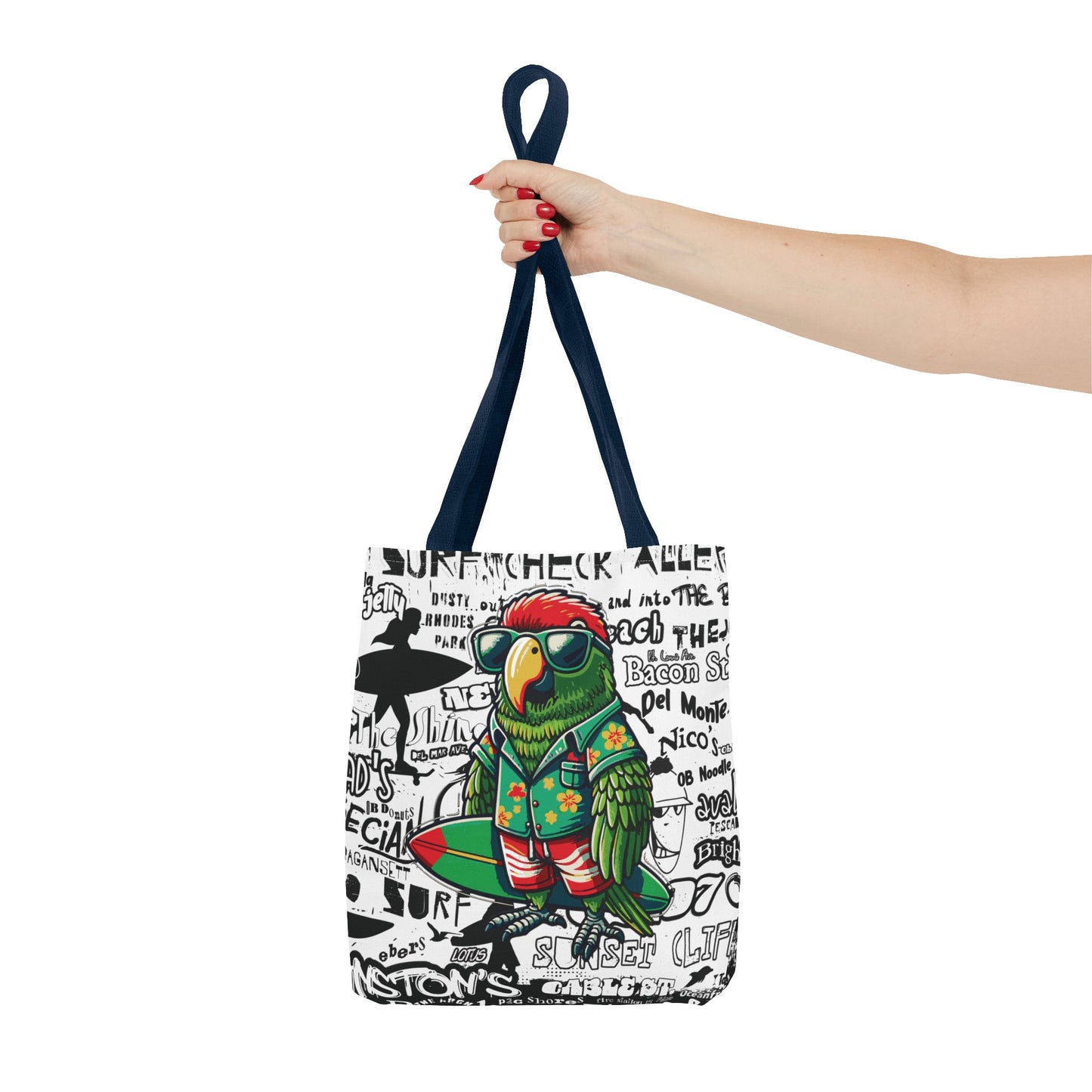 OB Surf Parrot Graffiti Tote Bag