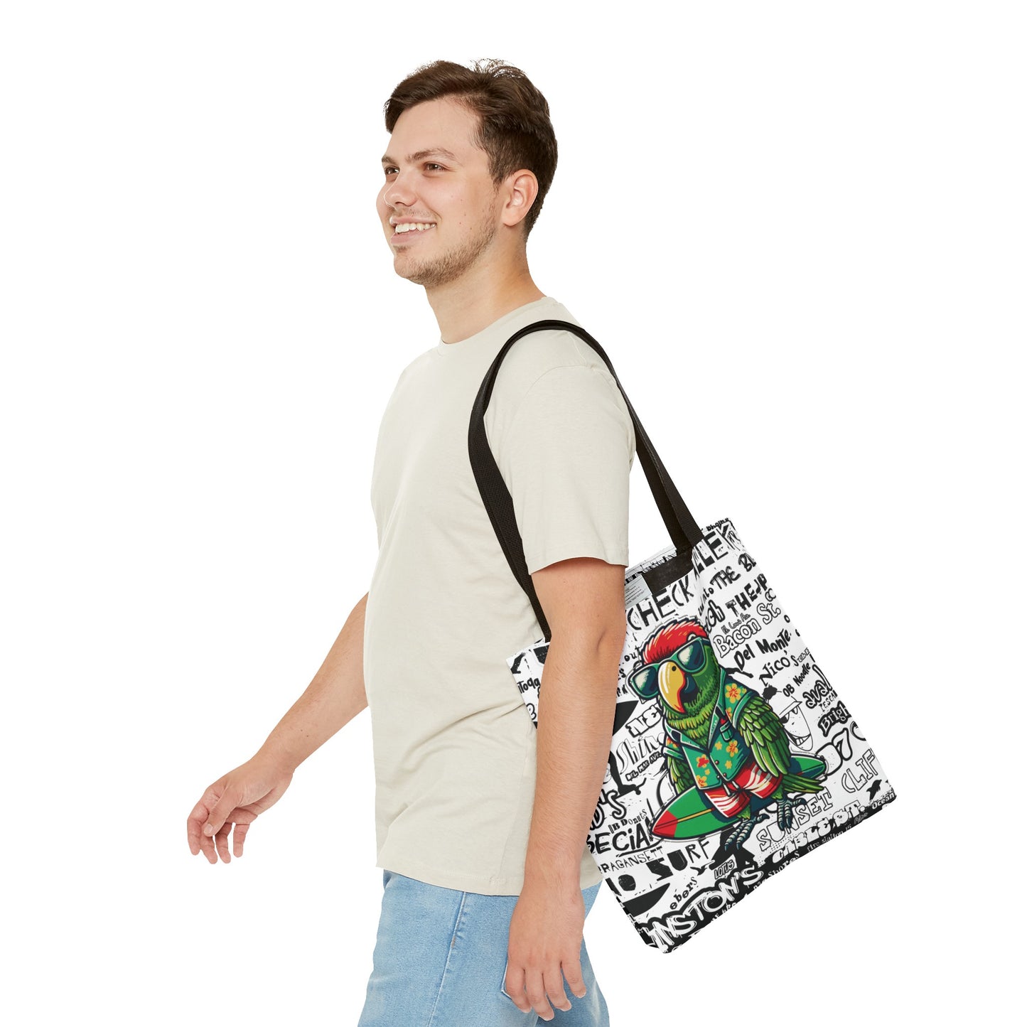 OB Surf Parrot Graffiti Tote Bag