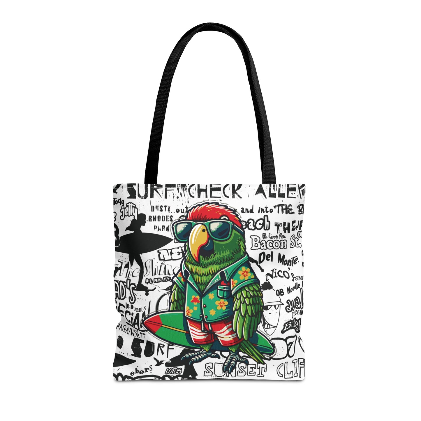OB Surf Parrot Graffiti Tote Bag