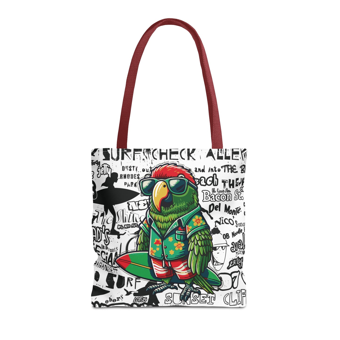 OB Surf Parrot Graffiti Tote Bag