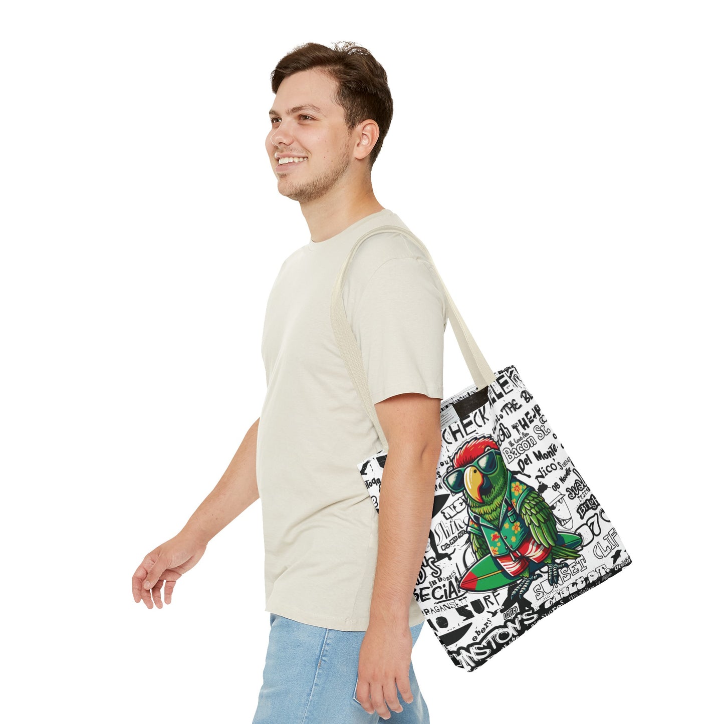 OB Surf Parrot Graffiti Tote Bag