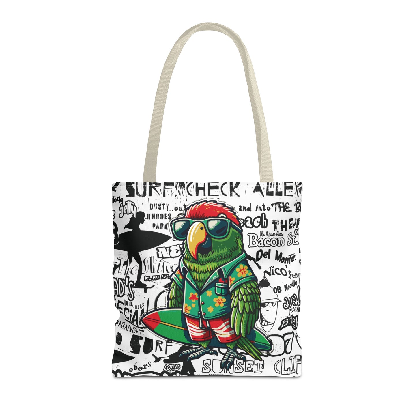 OB Surf Parrot Graffiti Tote Bag