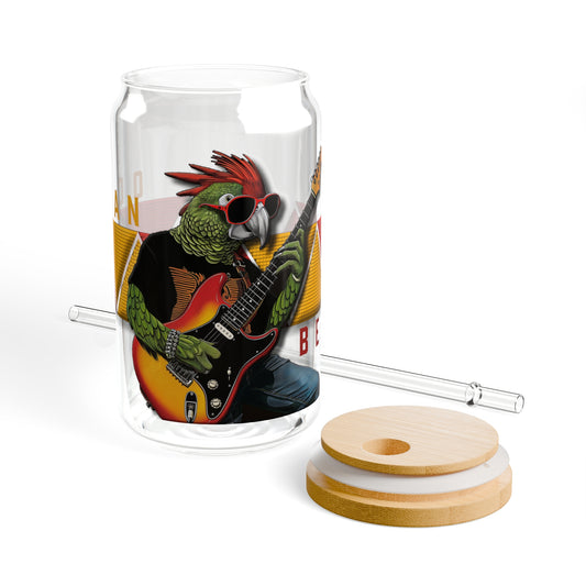 Ocean Beach Rockstar Parrot Sipper Glass, 16oz