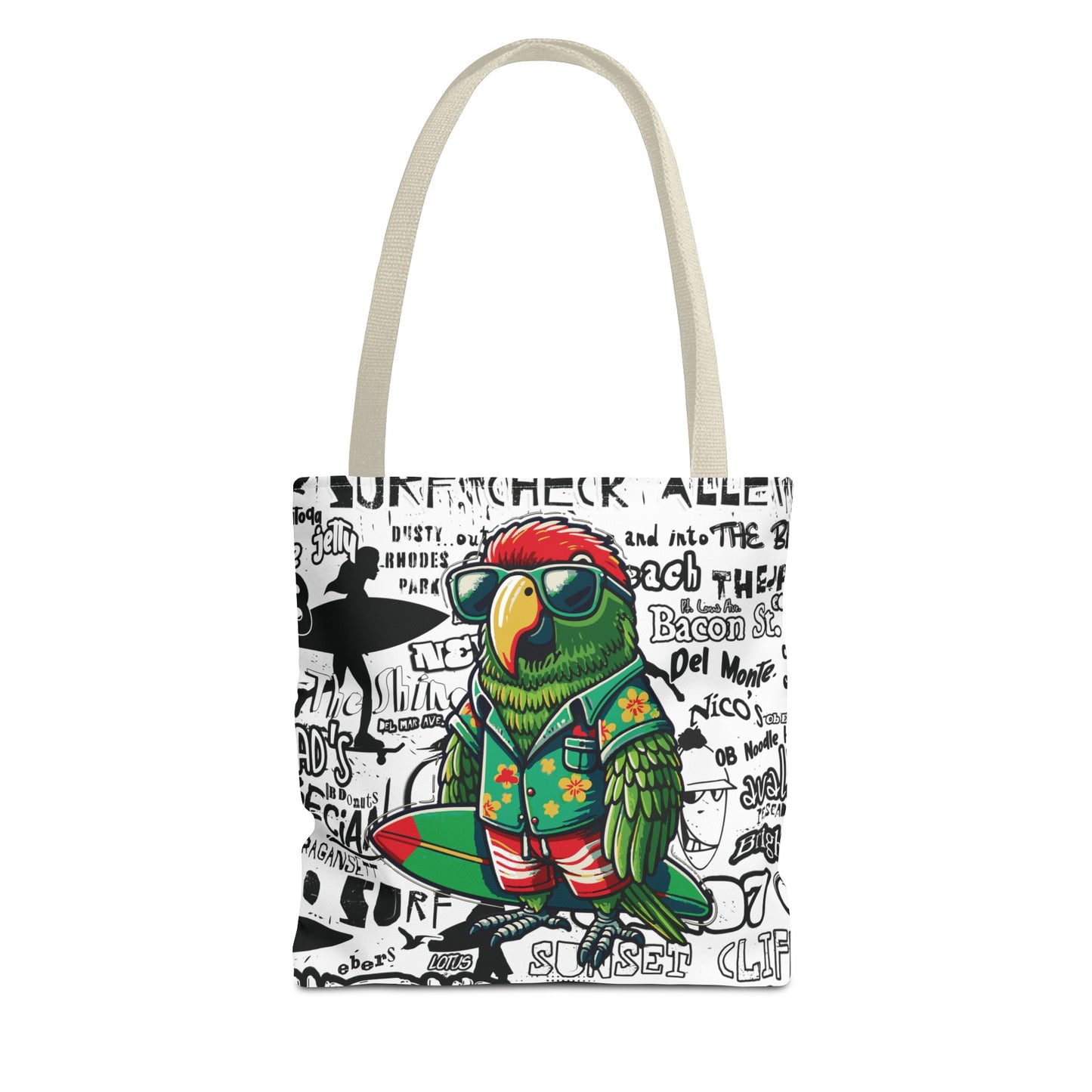 OB Surf Parrot Graffiti Tote Bag