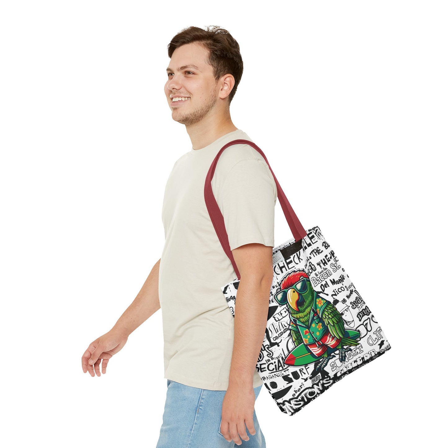 OB Surf Parrot Graffiti Tote Bag