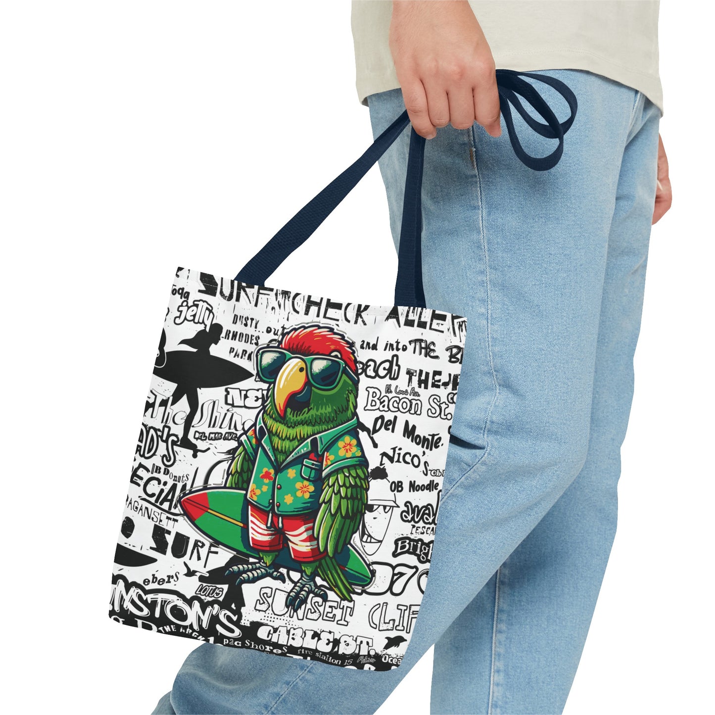 OB Surf Parrot Graffiti Tote Bag