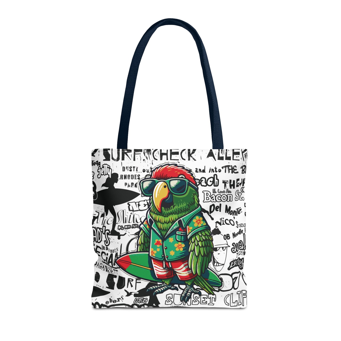 OB Surf Parrot Graffiti Tote Bag