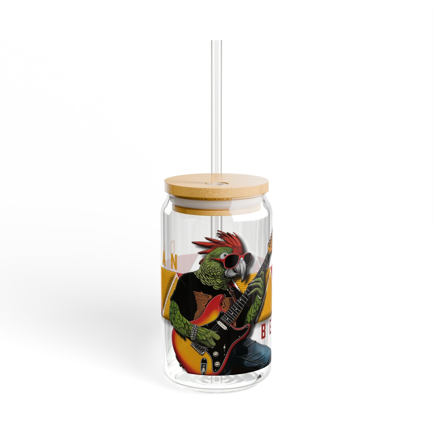 Ocean Beach Rockstar Parrot Sipper Glass, 16oz