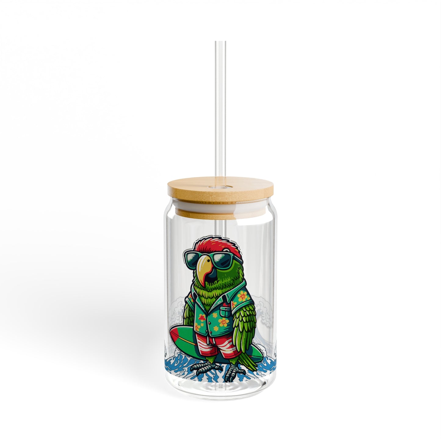 Cool OB Parrot Sipper Glass, 16oz