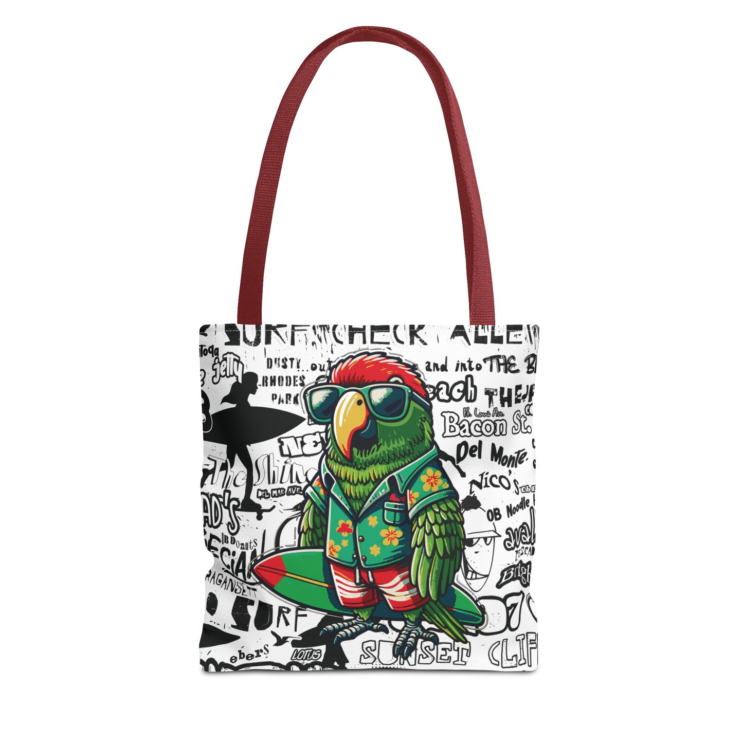 OB Surf Parrot Graffiti Tote Bag