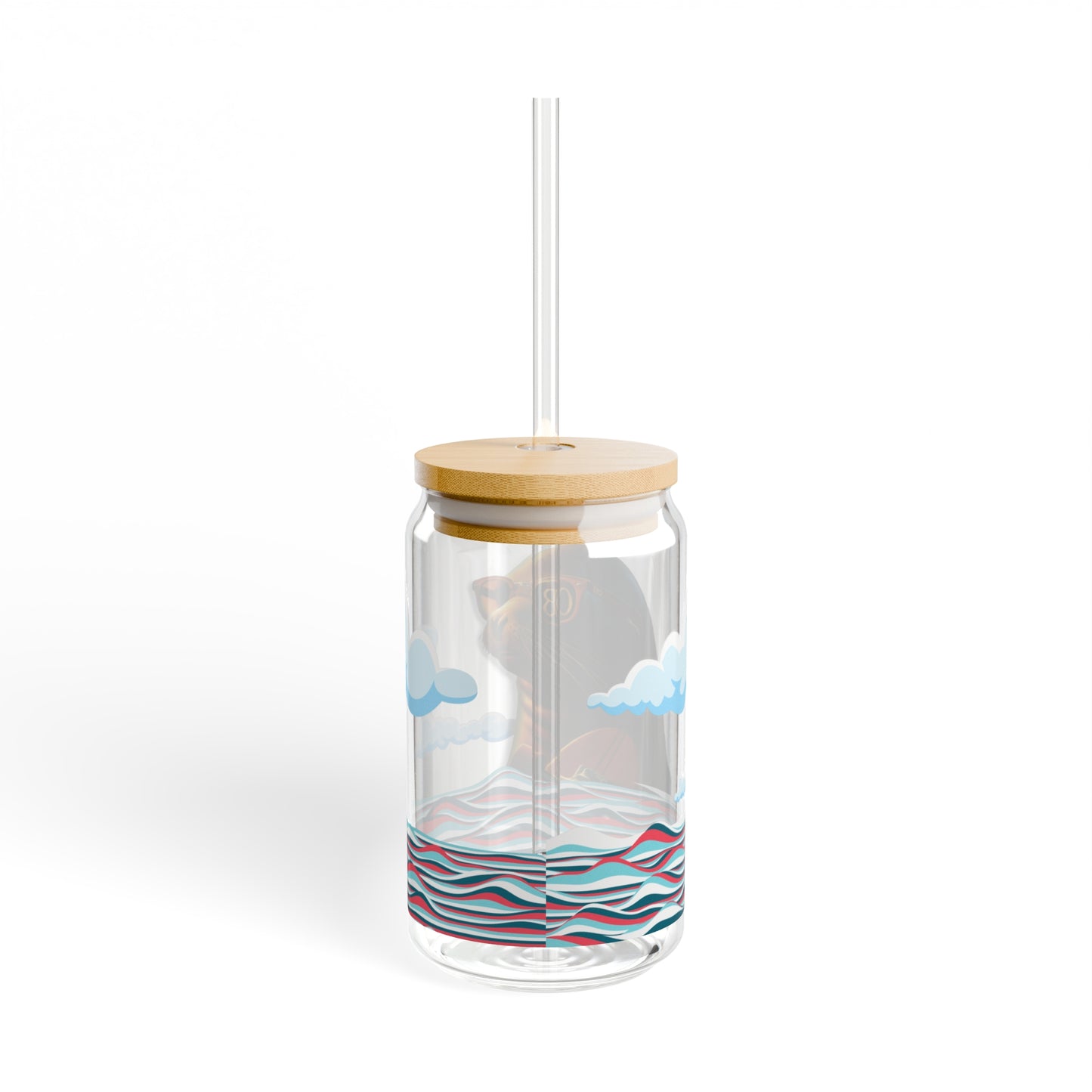 OB's Barking Sea Lion Sipper Glass, 16oz