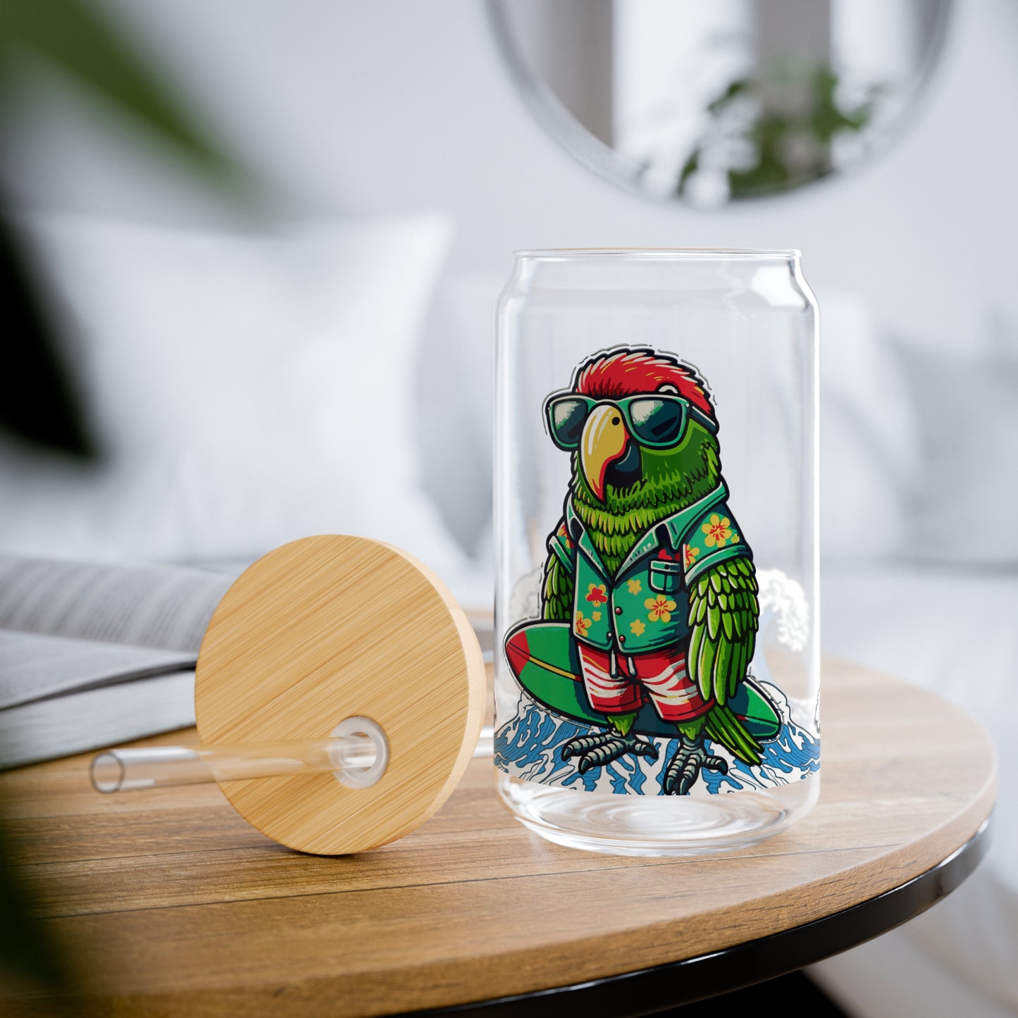 Cool OB Parrot Sipper Glass, 16oz