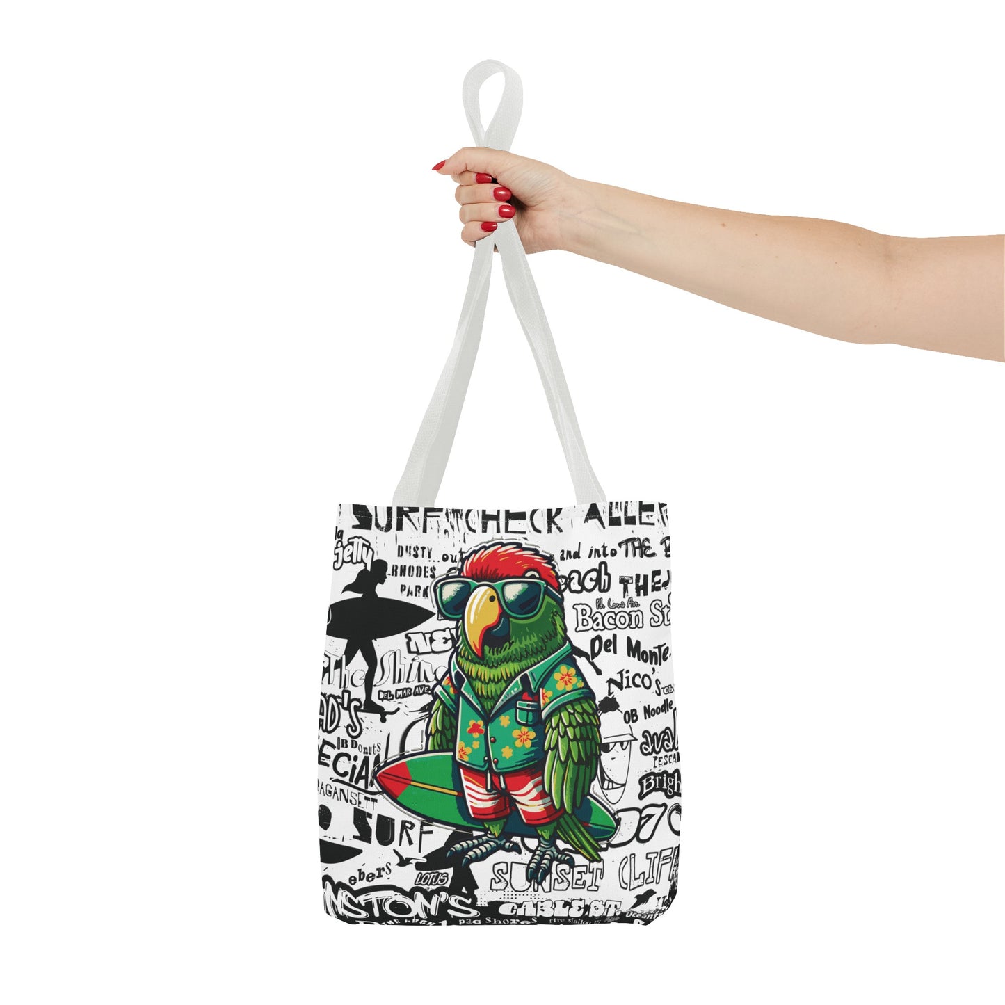 OB Surf Parrot Graffiti Tote Bag