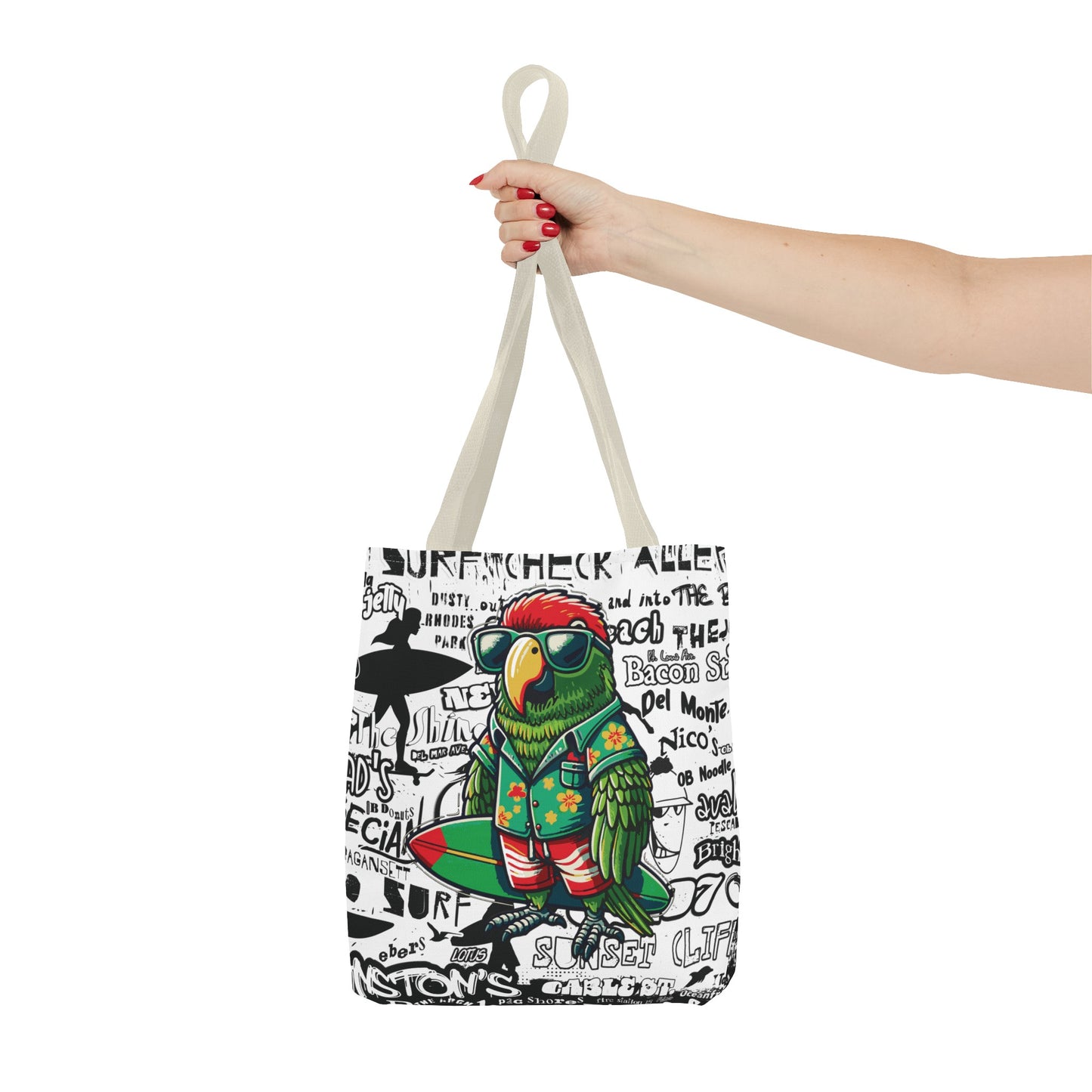 OB Surf Parrot Graffiti Tote Bag