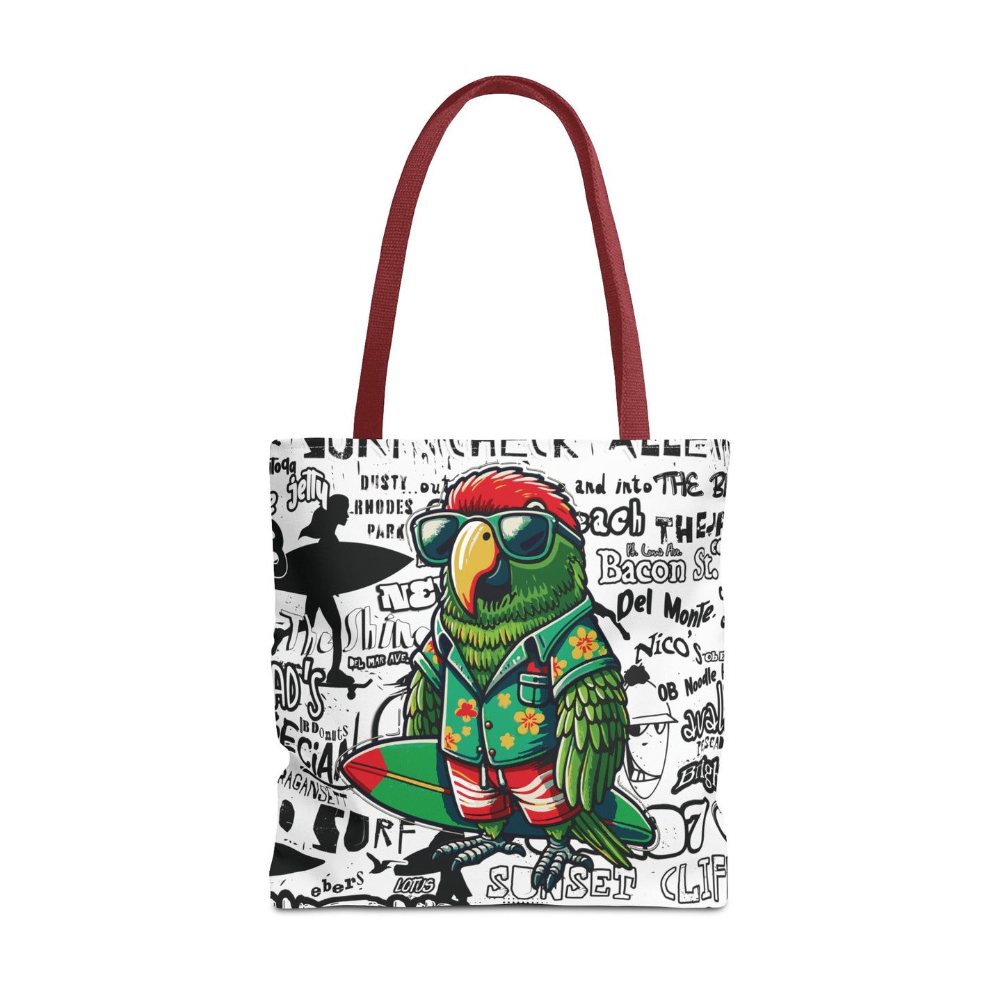 OB Surf Parrot Graffiti Tote Bag