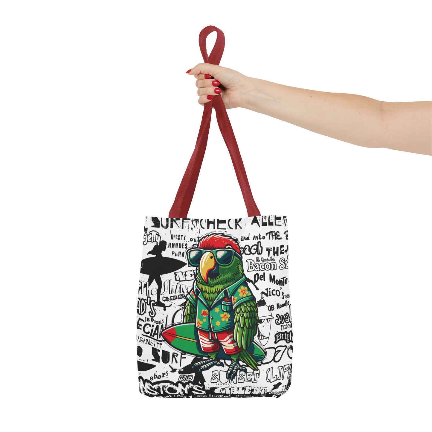 OB Surf Parrot Graffiti Tote Bag