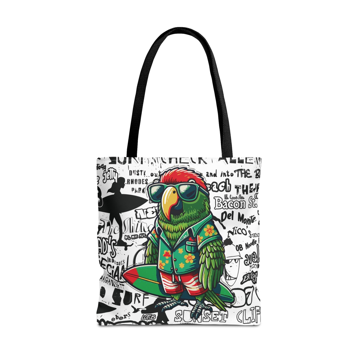 OB Surf Parrot Graffiti Tote Bag