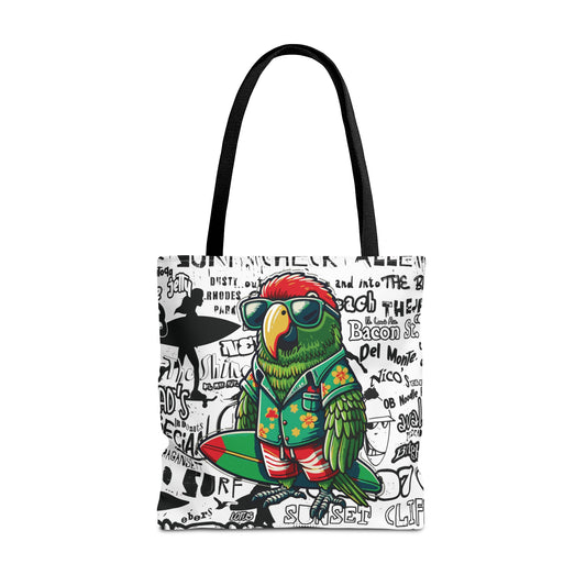 OB Surf Parrot Graffiti Tote Bag