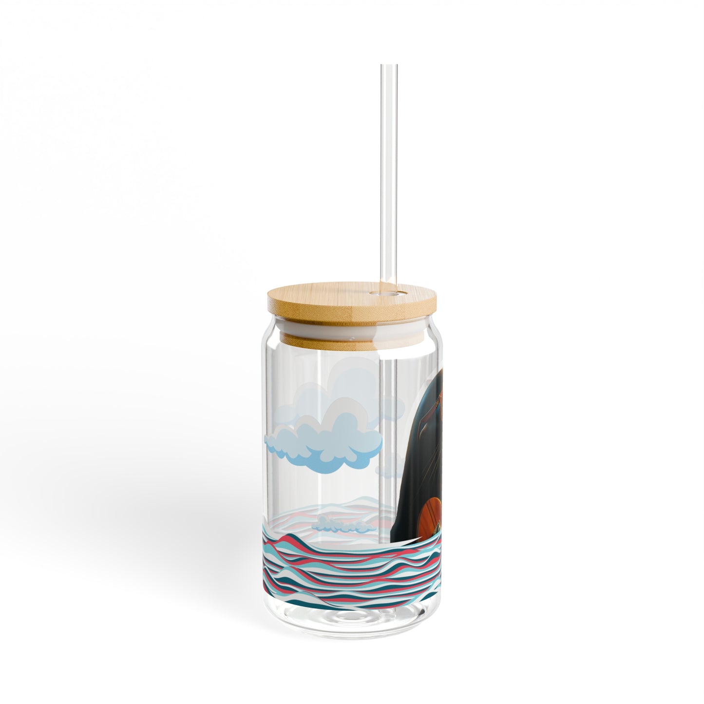 OB's Barking Sea Lion Sipper Glass, 16oz
