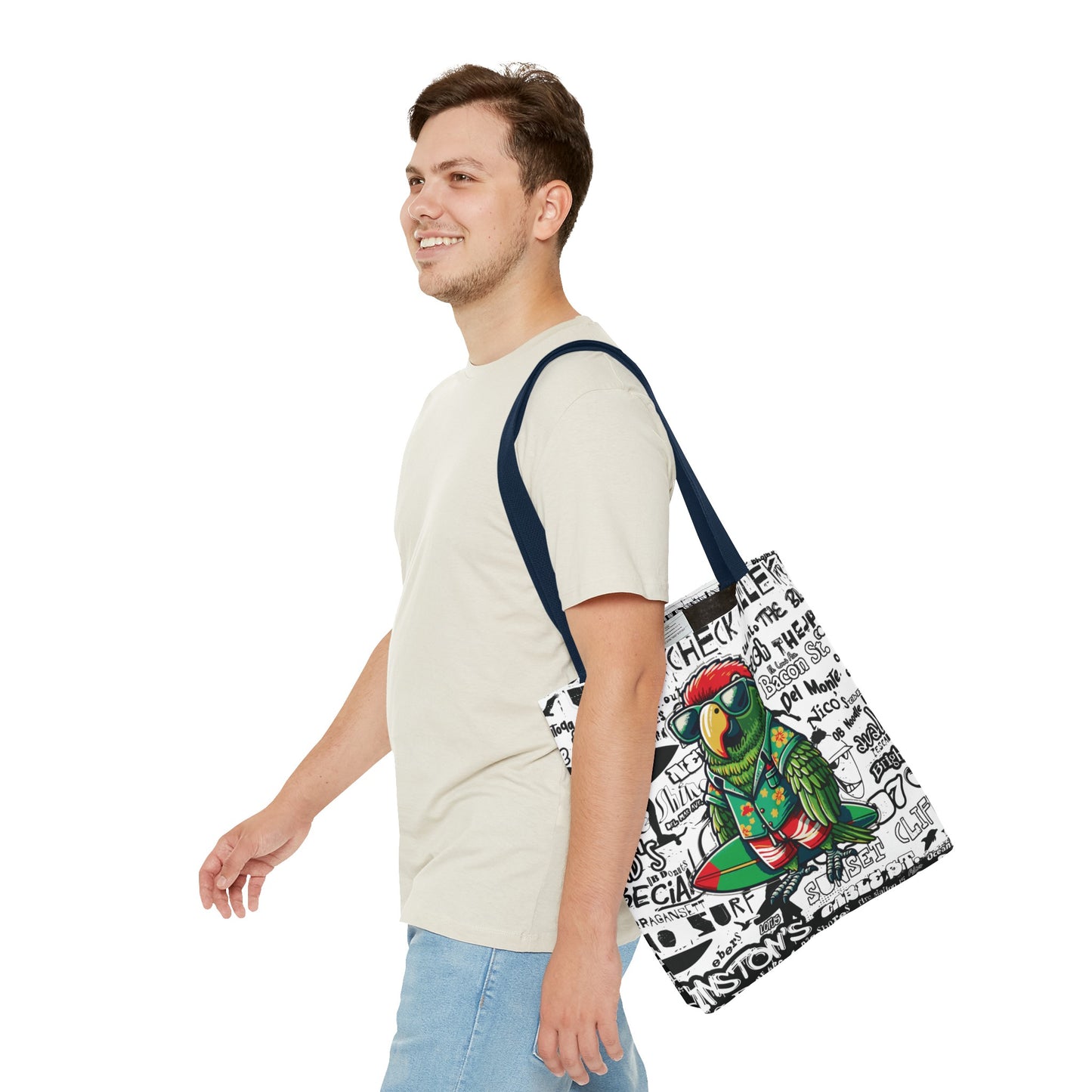 OB Surf Parrot Graffiti Tote Bag