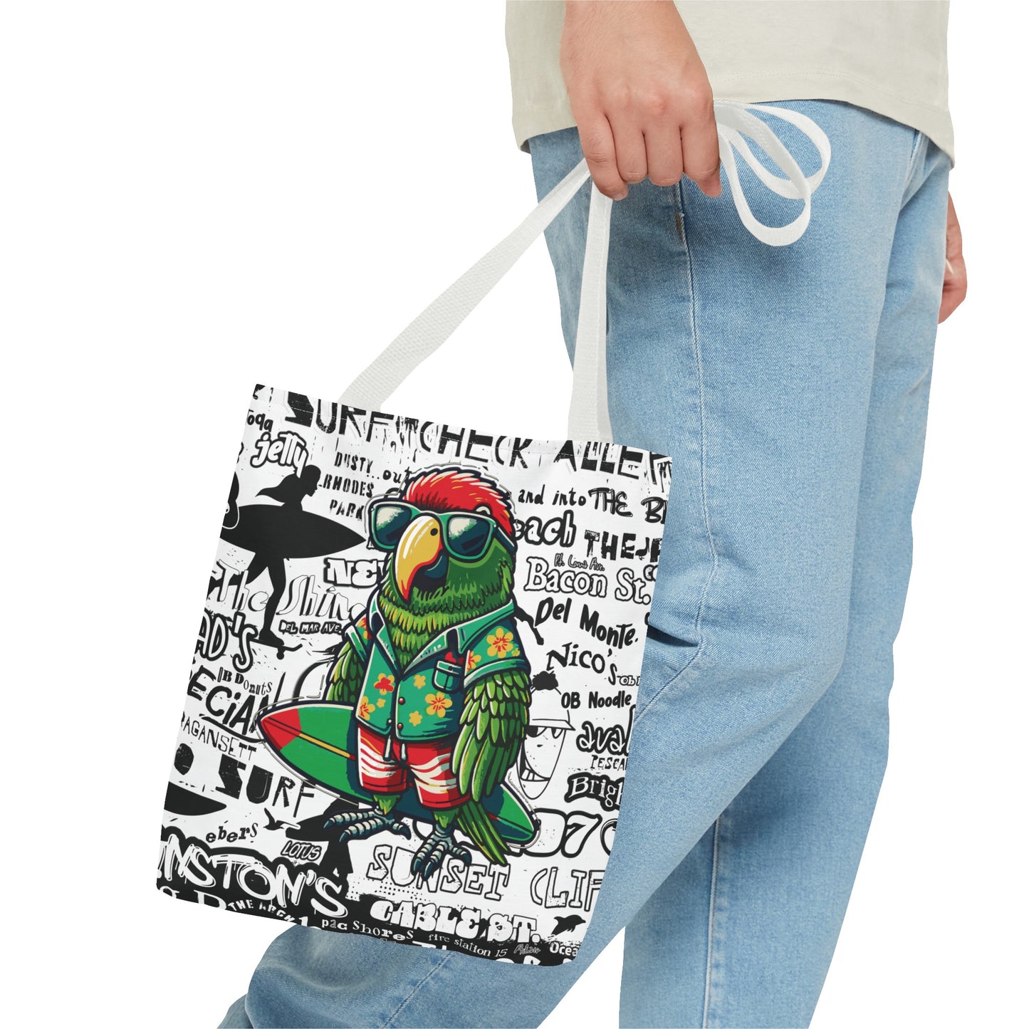 OB Surf Parrot Graffiti Tote Bag