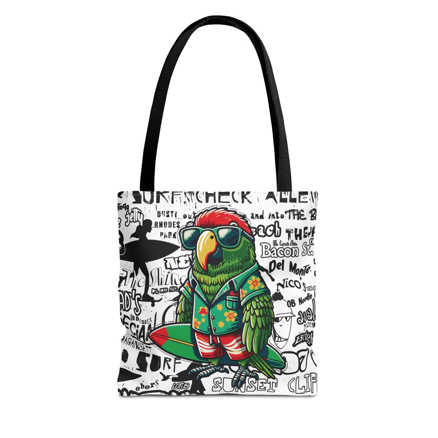 OB Surf Parrot Graffiti Tote Bag