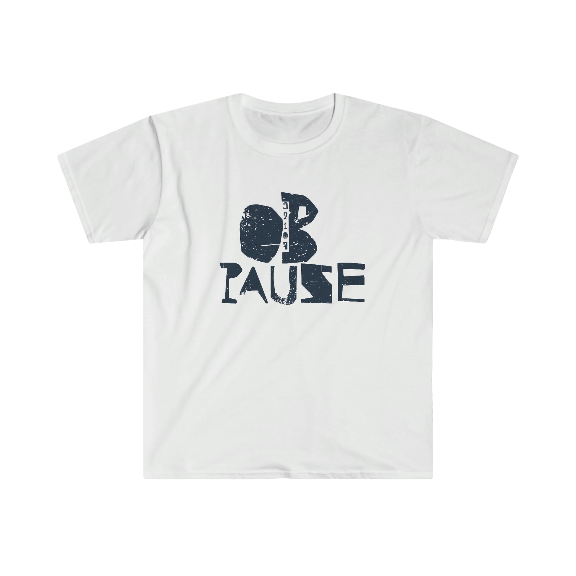OB Pause White T-Shirt - Ocean Beach, CA