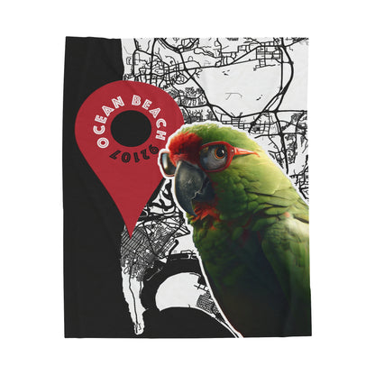 OB Parrot Velveteen Plush Blanket