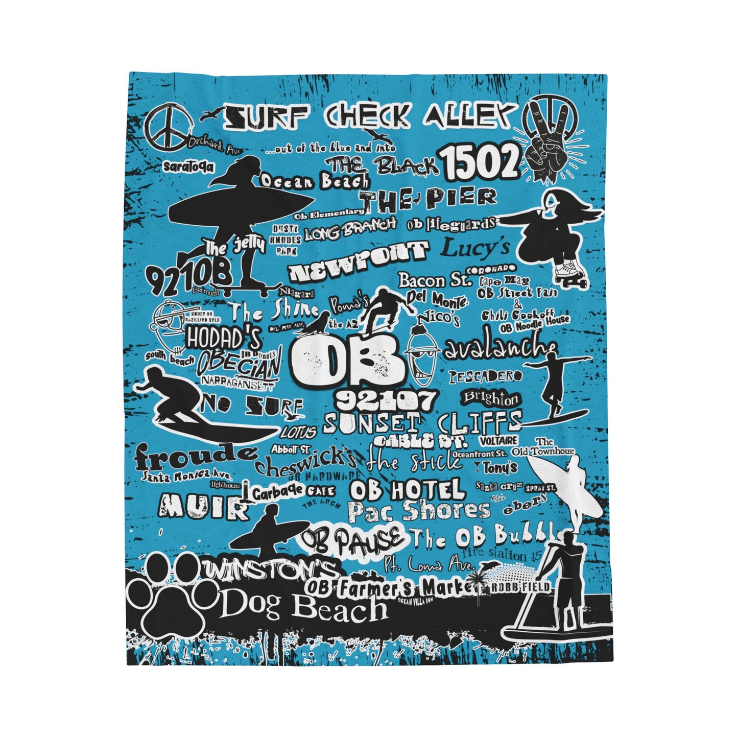 OB Graffiti Velveteen Plush Blanket