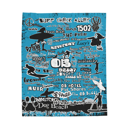 OB Graffiti Velveteen Plush Blanket