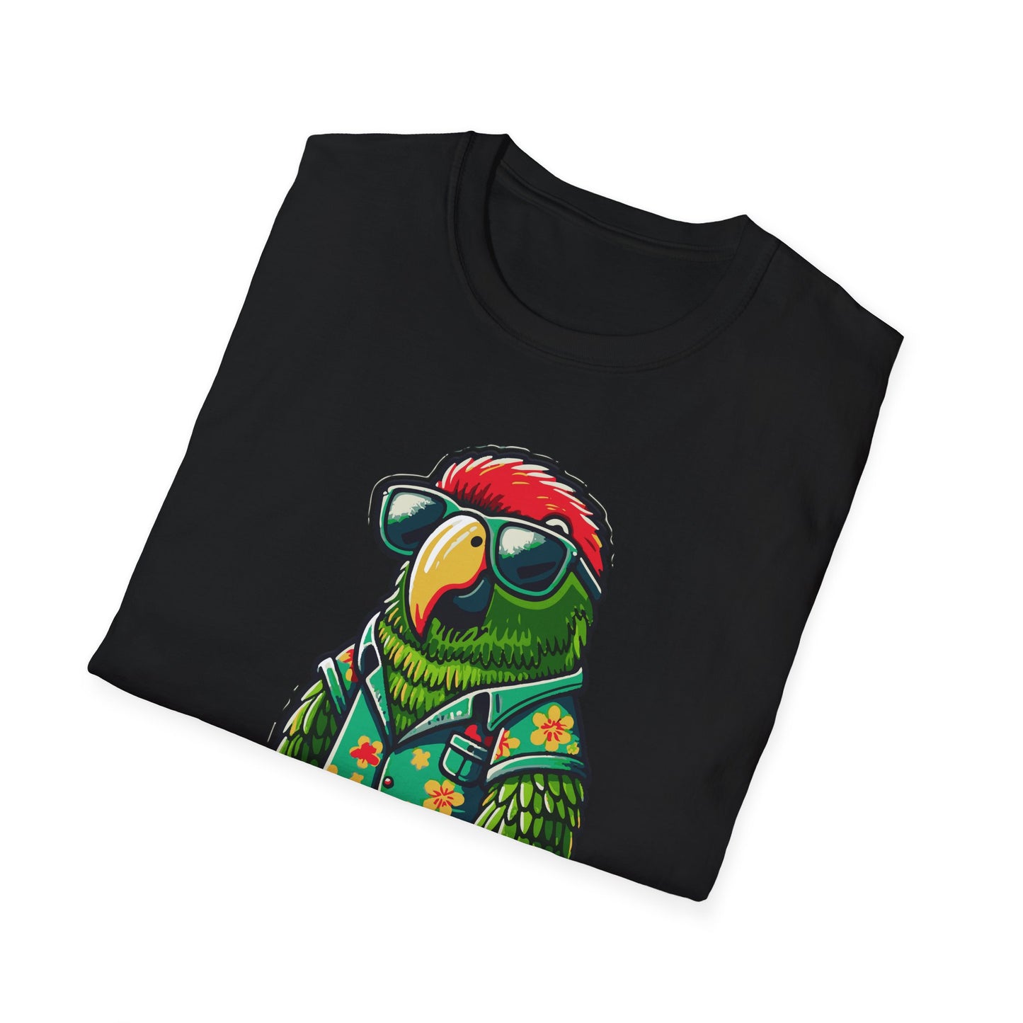 Cool OB Surfer Parrot Softstyle T-Shirt