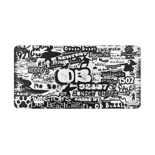 OB Graffiti Vanity License Plate
