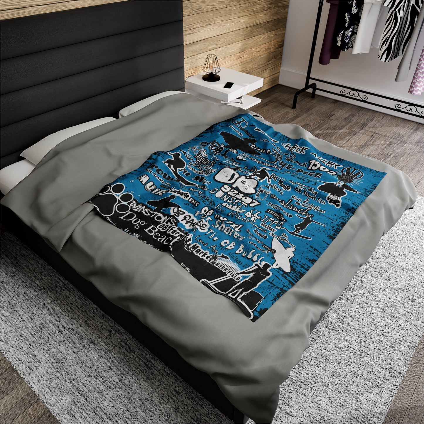 OB Graffiti Velveteen Plush Blanket