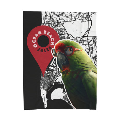 OB Parrot Velveteen Plush Blanket