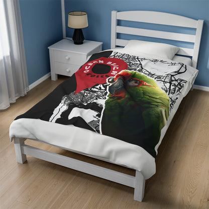 OB Parrot Velveteen Plush Blanket