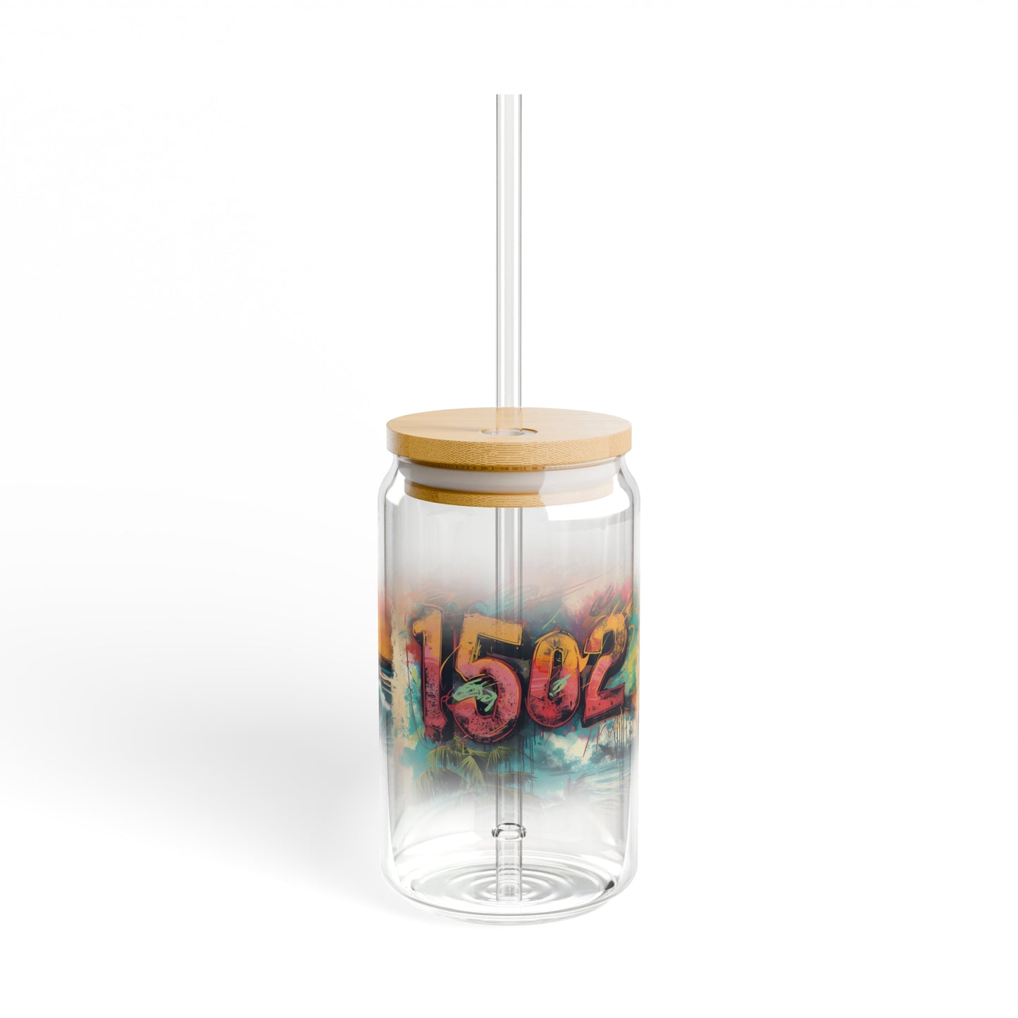 1502 Graffiti Waves Sipper Glass, 16oz