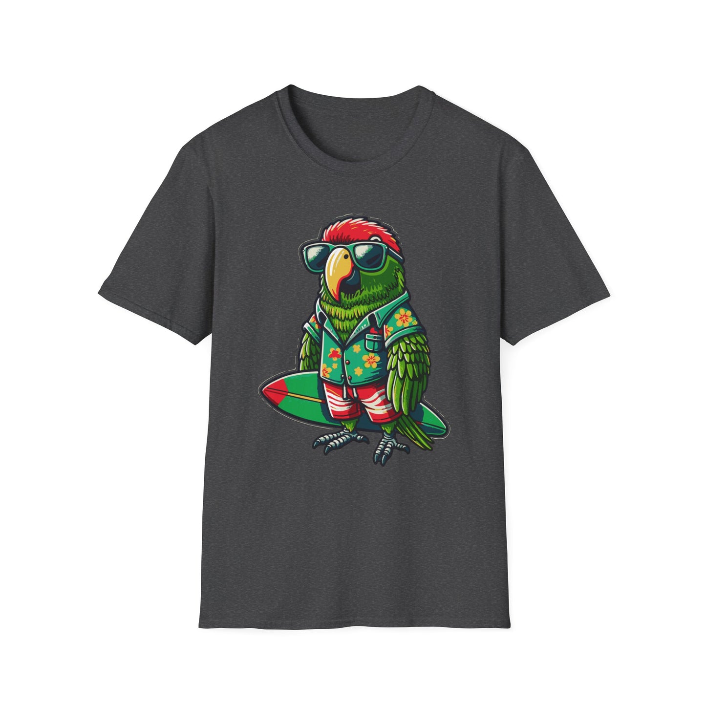 Cool OB Surfer Parrot Softstyle T-Shirt