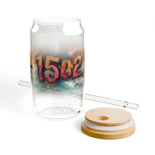 1502 Graffiti Waves Sipper Glass, 16oz