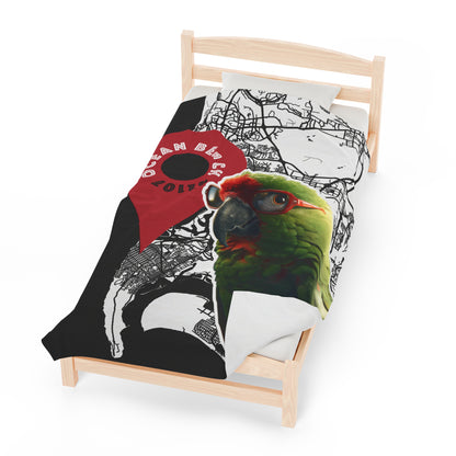 OB Parrot Velveteen Plush Blanket