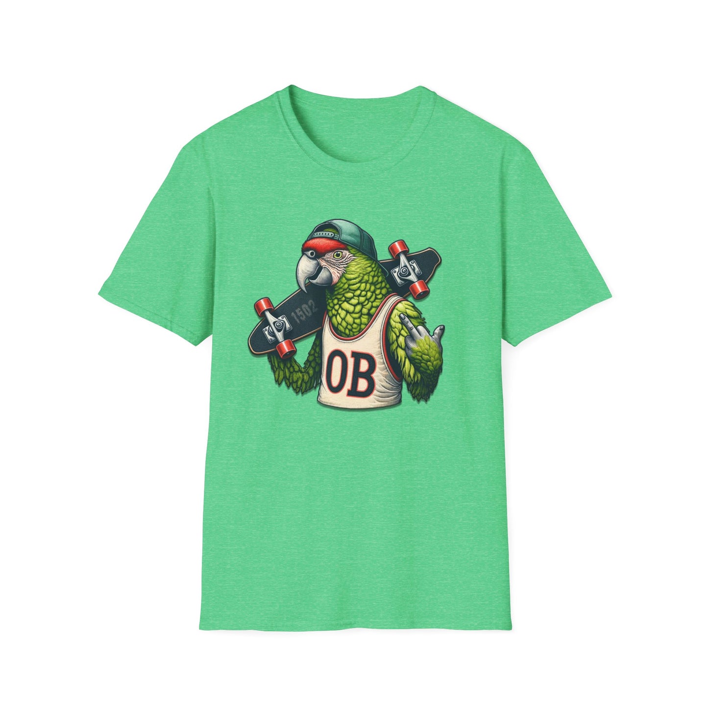 OB Parrot Flipping the Bird Softstyle T-Shirt