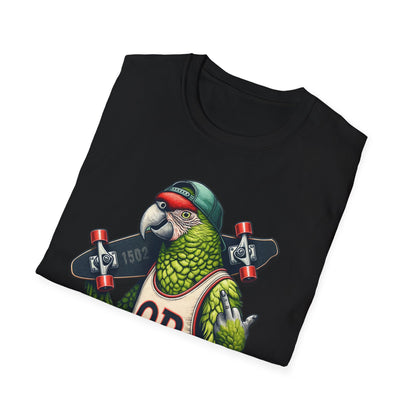 OB Parrot Flipping the Bird Softstyle T-Shirt