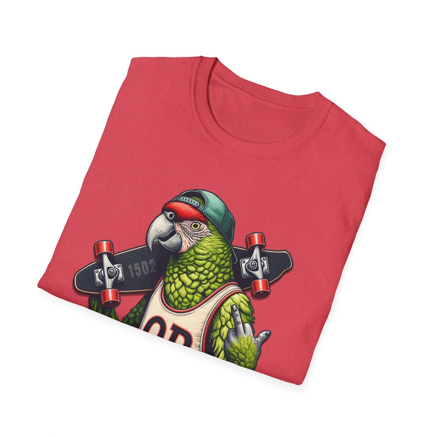 OB Parrot Flipping the Bird Softstyle T-Shirt