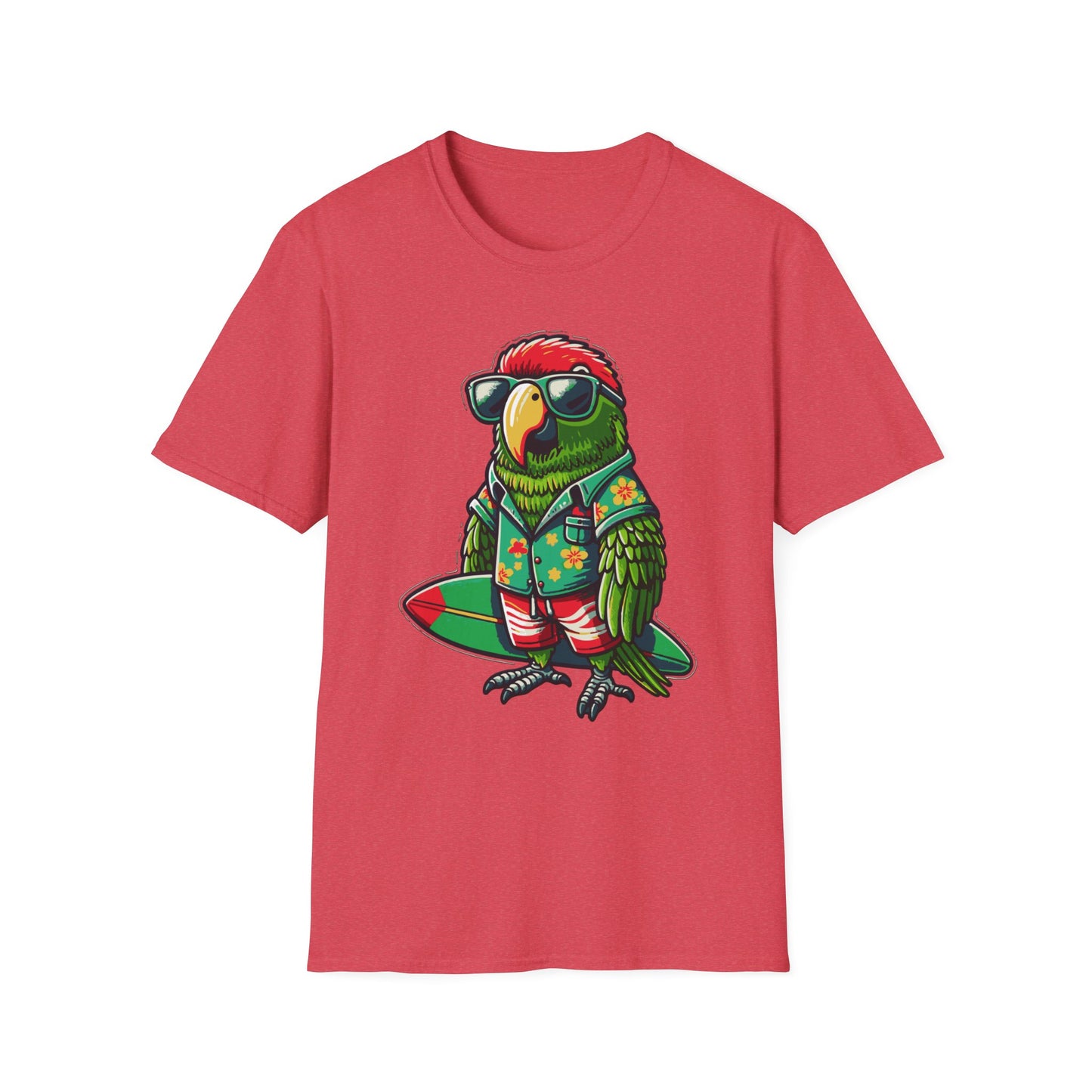 Cool OB Surfer Parrot Softstyle T-Shirt