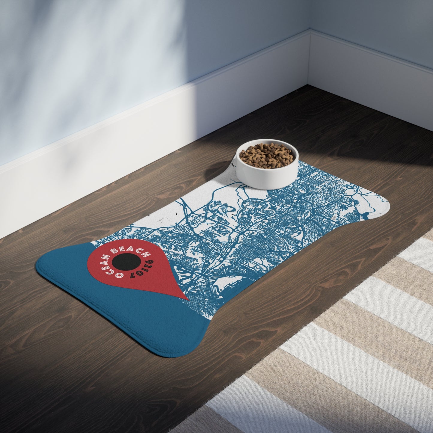 Ocean Beach Pet Feeding Mat