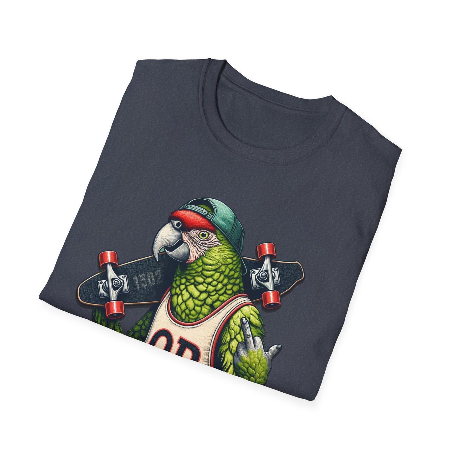 OB Parrot Flipping the Bird Softstyle T-Shirt