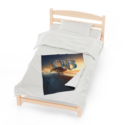 OB Pelican Velveteen Plush Blanket