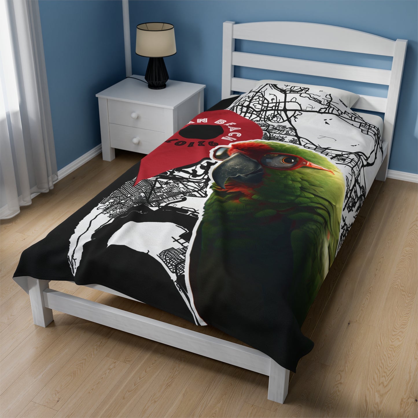 OB Parrot Velveteen Plush Blanket