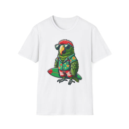 Cool OB Surfer Parrot Softstyle T-Shirt