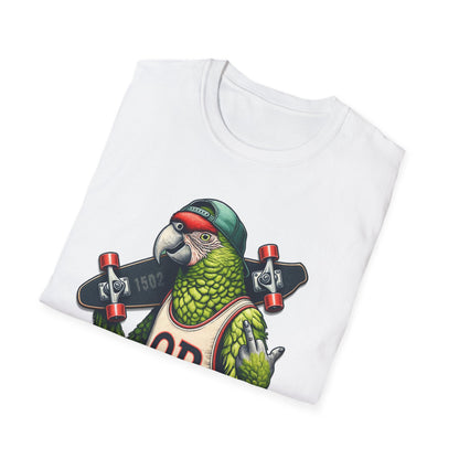 OB Parrot Flipping the Bird Softstyle T-Shirt